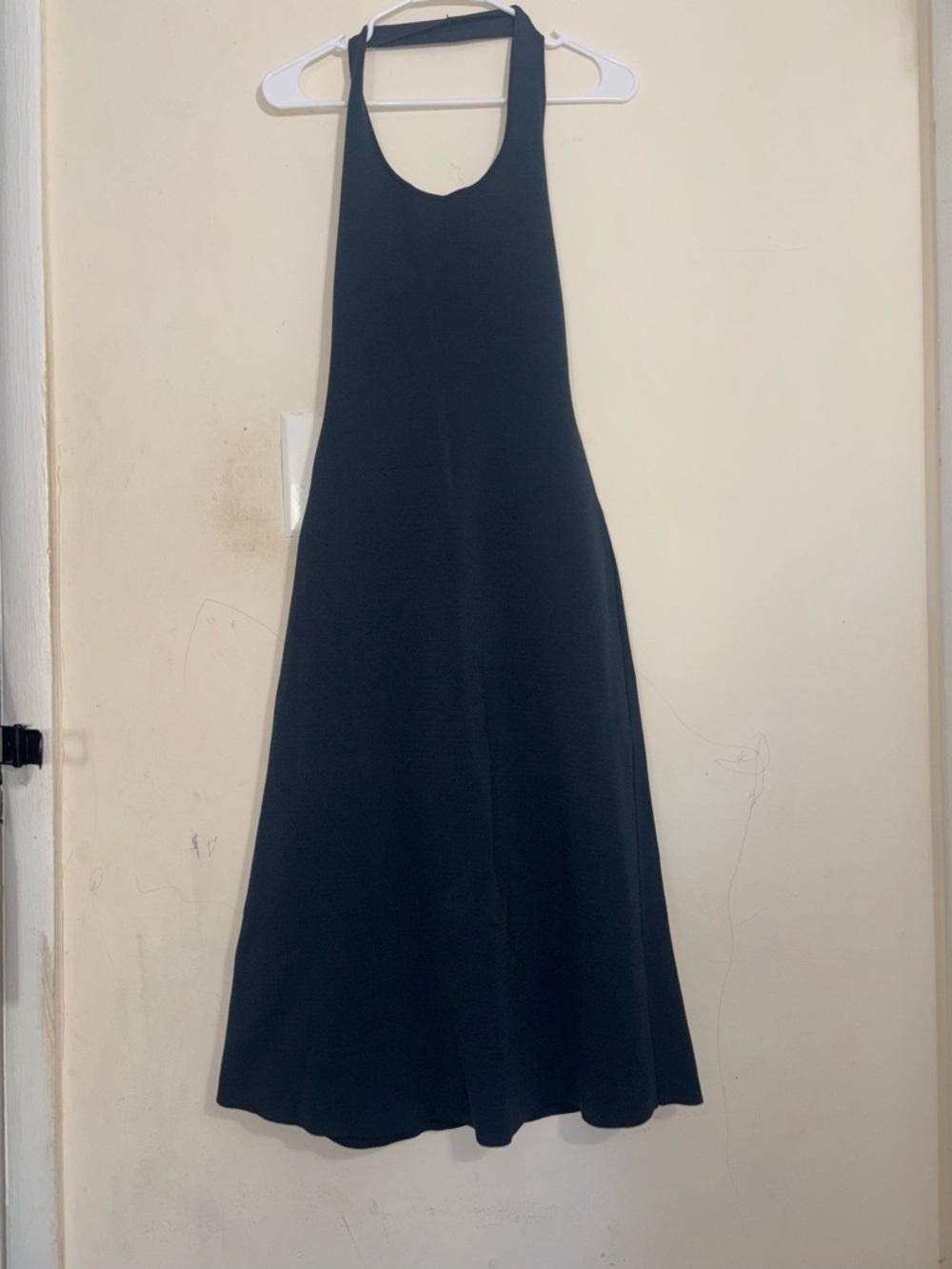Zara Black Knit Halter Neck Midi Dress size S - Picture 2 of 11